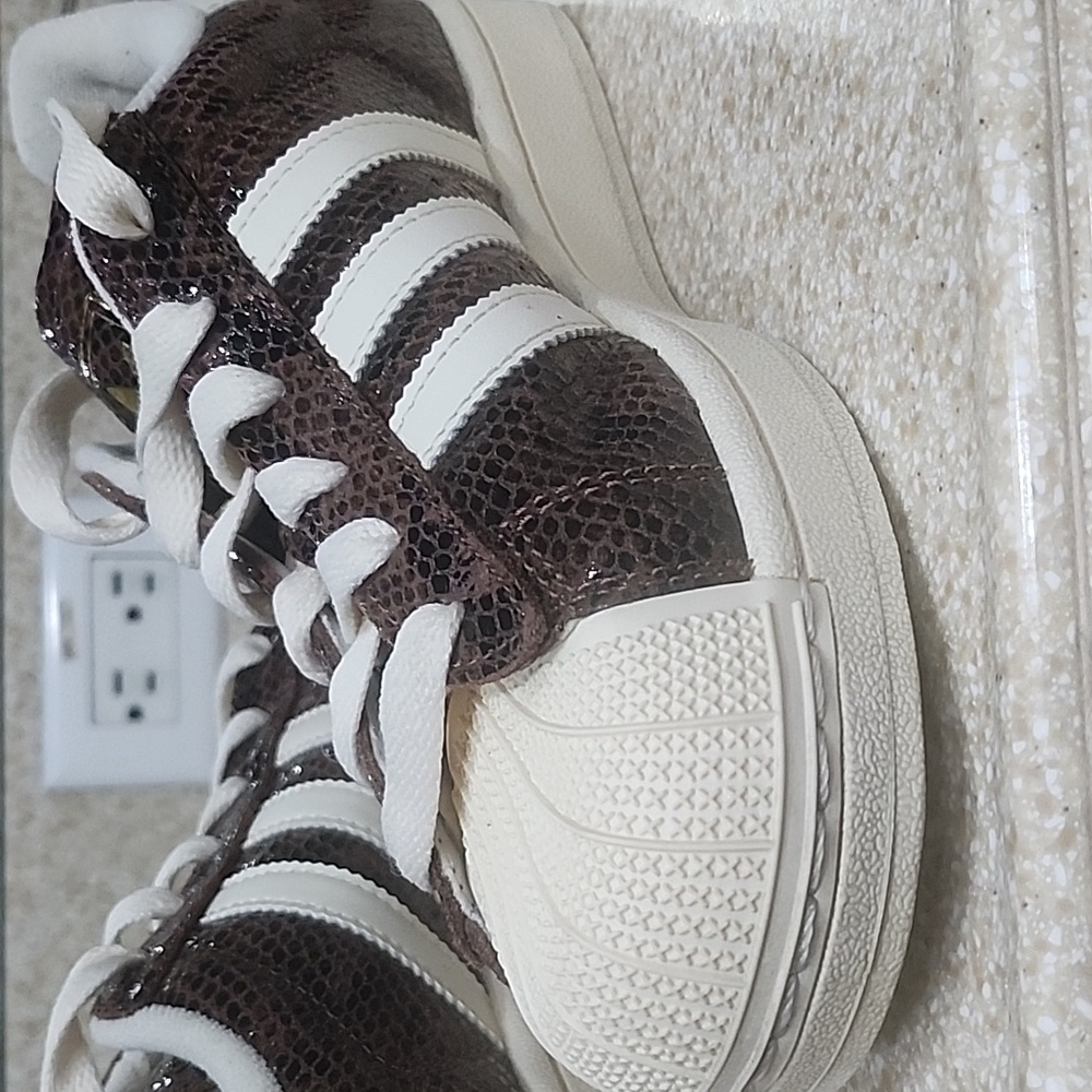Adidas Superstar II Athletic Shoe Size 6 EUC Brown/Cream/Alumina Brown Snakeskin - Picture 16 of 16
